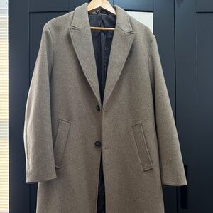 Zara Oversized Coat in Sand/Brown (Large/42)